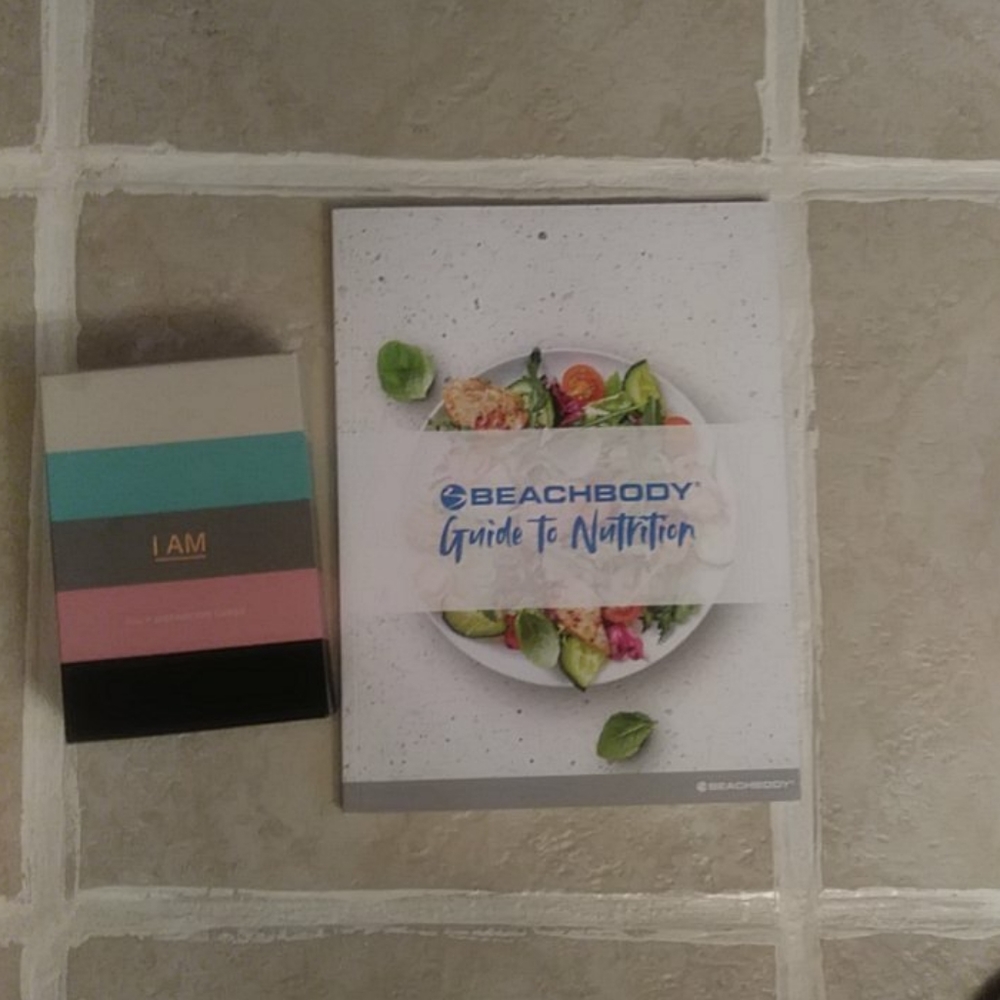 Beachbody book and Barre blend cards